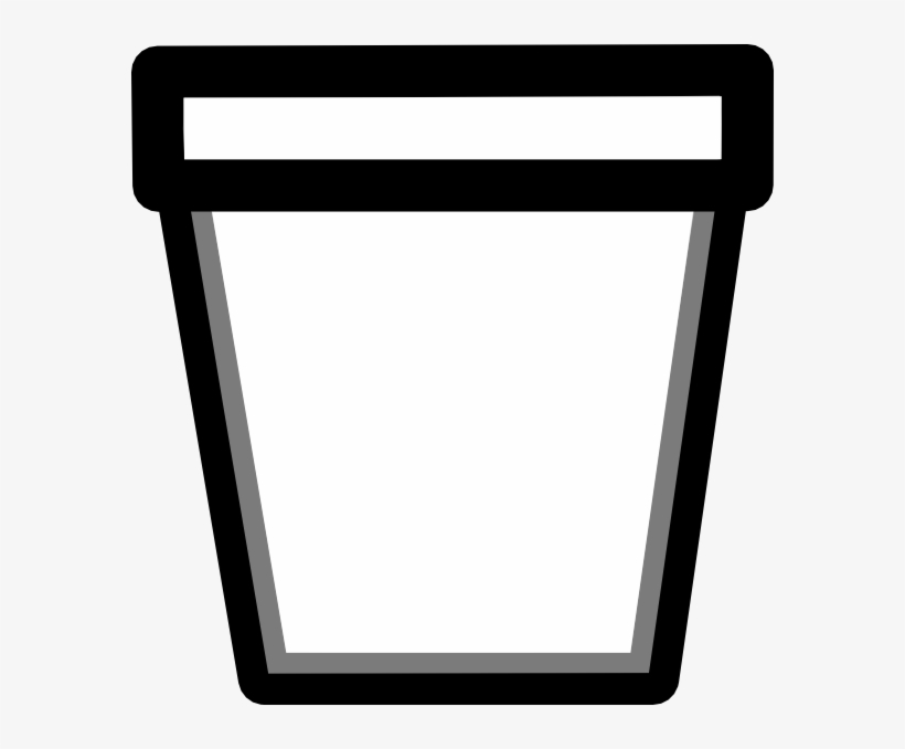 Plant Pot Black And White, transparent png download