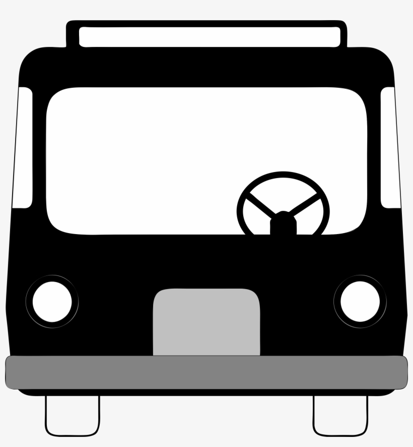 Bus Clipart Png Collection - Front Of A Bus Drawing, transparent png download