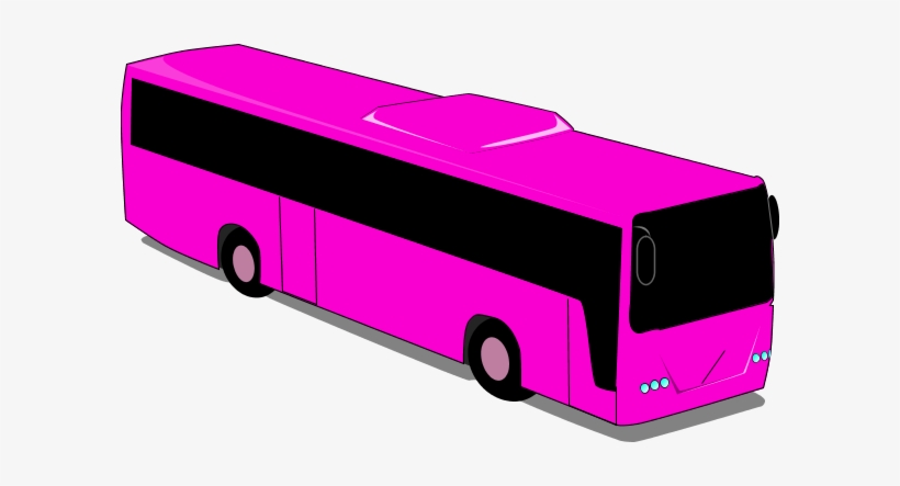 28 Collection Of Pink Bus Clipart - Tour Bus Clip Art, transparent png download