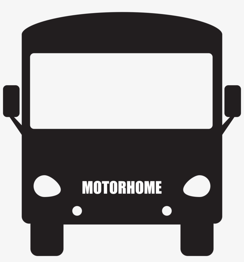 Bus Clipart Silhouette - Motorhome Silhouette, transparent png download