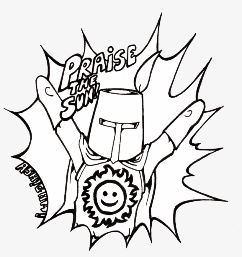 Sun Line Drawing At Getdrawings - Praise The Sun Line, transparent png download