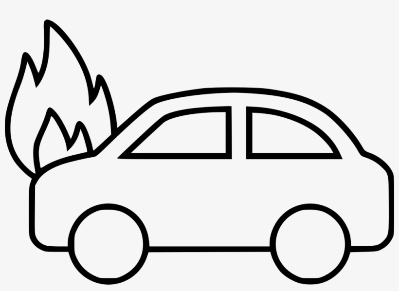 Car Fire Comments - Outline Of Car Trunk, transparent png download