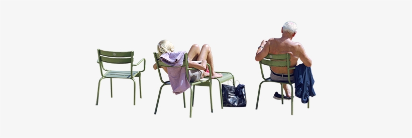 This Retired Couple Is Taking In Some Sun At The Edge - People Sun Chairs Png, transparent png download