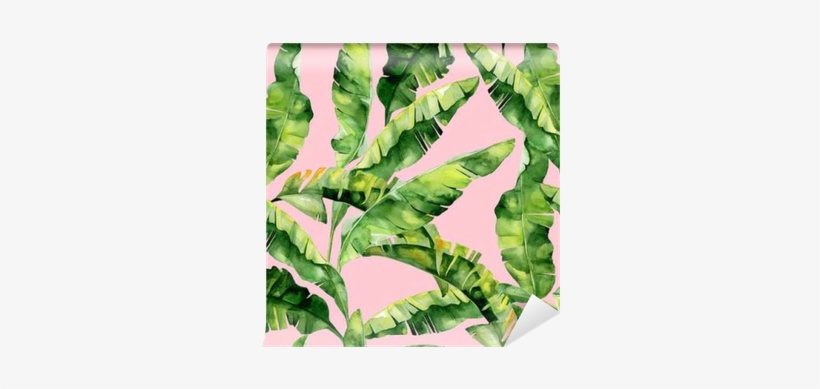 Seamless Watercolor Illustration Of Tropical Leaves, - Dense Jungle Round Mouse Pad Customized Non Slip Rubber, transparent png download