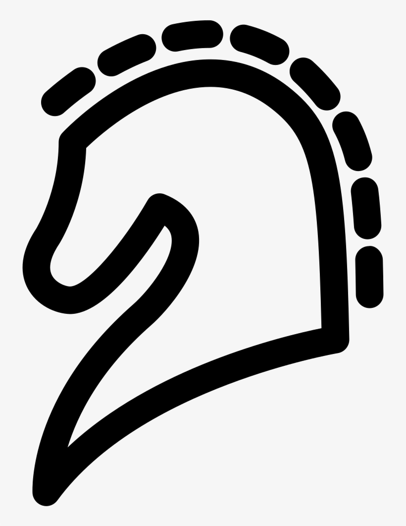 Horse Head Outline In Side View Comments - Horse, transparent png download