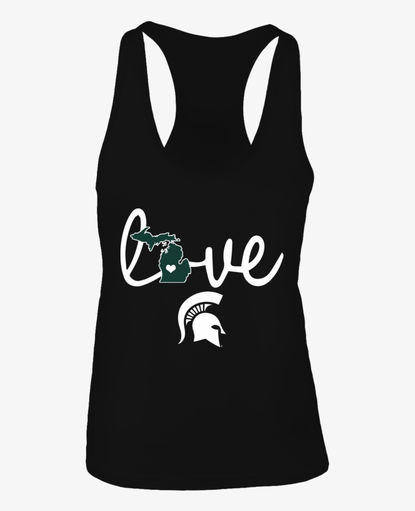 Love In State Outline Michigan State Spartans Shirt - Michigan State Spartans, transparent png download