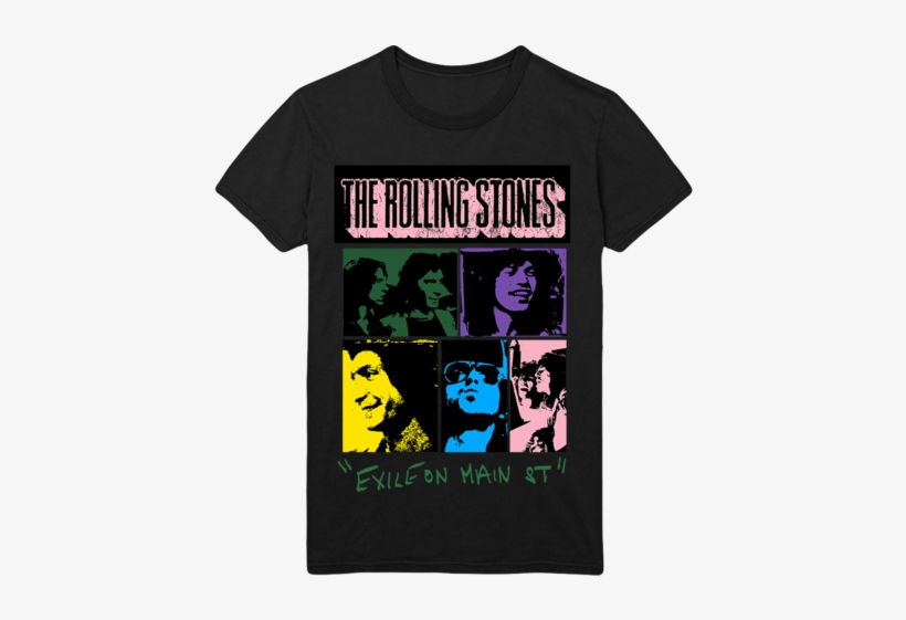 Exile On Main St Colorful Black T-shirt - See Stars Tee Shirts, transparent png download
