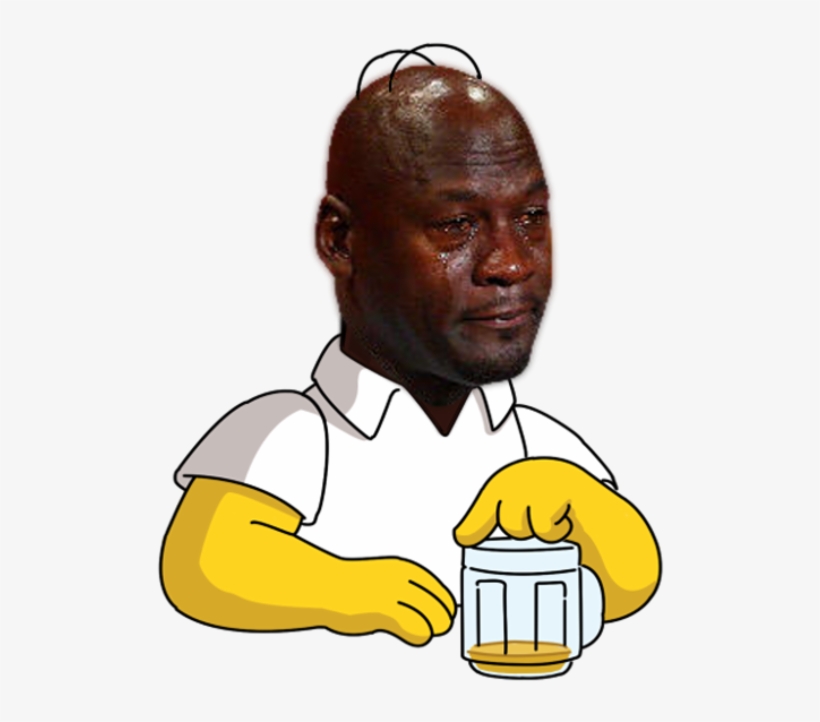 Crying Jordan Face Png - Simpson Png, transparent png download