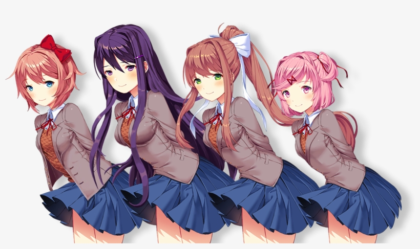 Edited Mediaall Dokis Do The Monika Pose - Doki Doki Monika Pose, transparent png download