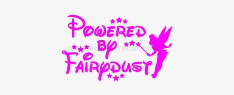 The Sticker Consists Only Of The Pink Area Shown Below - Powered By Fairy Dust, transparent png download