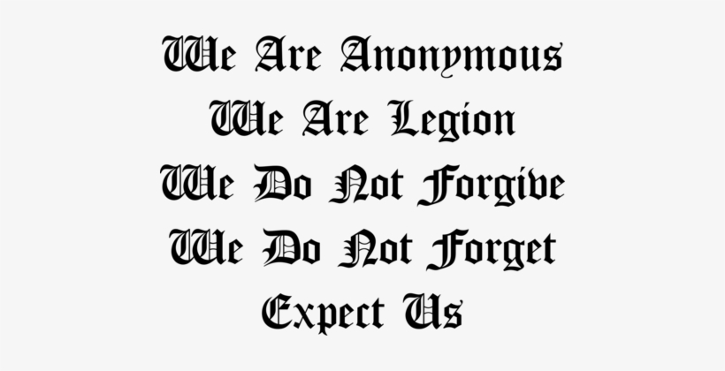 We Are Anonymous - We Are Legion Transparent, transparent png download