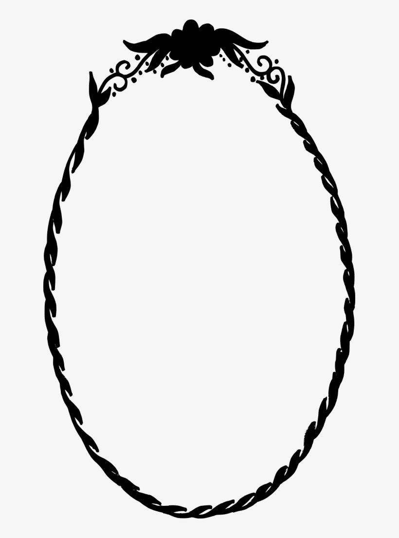 Png Oval Frame Clip Library Library - Black Frame Ellipse Png, transparent png download