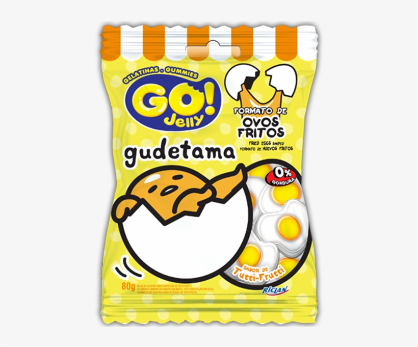 Go Jelly Gudetama Tutti-frutti - Bala Go Jelly Banana 250g - Freegells, transparent png download
