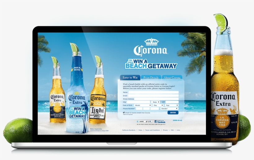 Corona Laptop - Distilled Beverage, transparent png download