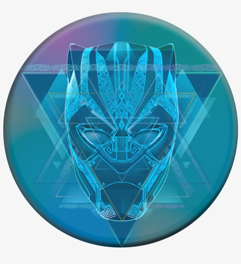Black Panther Face - Black Panther Popsocket, transparent png download