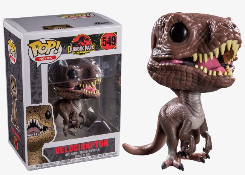 Velociraptor Pop Vinyl Figure - Jurassic Park Pop Velociraptor, transparent png download