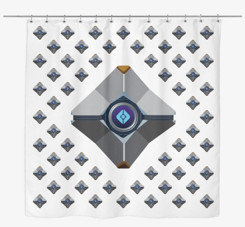 Destiny Ghost Shower Curtain - Polka Dot Template, transparent png download