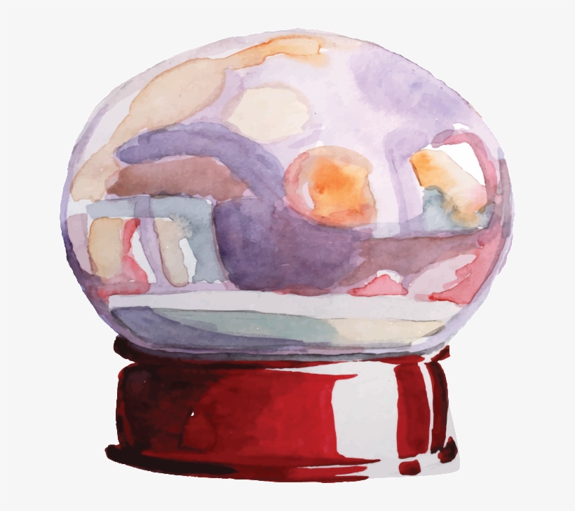 Hand-painted Fairy Tale Color Crystal Ball Transparent - Crystal Ball, transparent png download