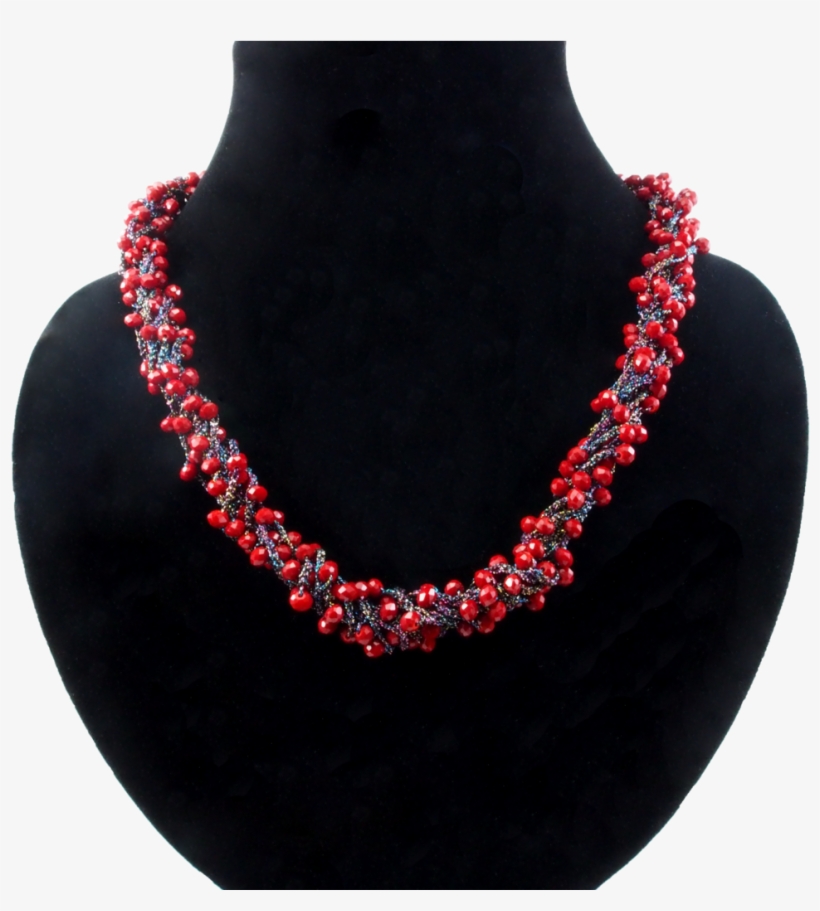 Fairy Lights Inspired Designer Red Crystal Necklace - Necklace, transparent png download