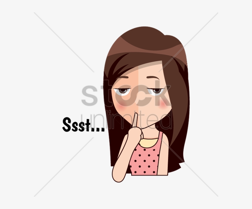 Download Cartoon Girl Shushing Vector Image Cartoon Girl Shushing