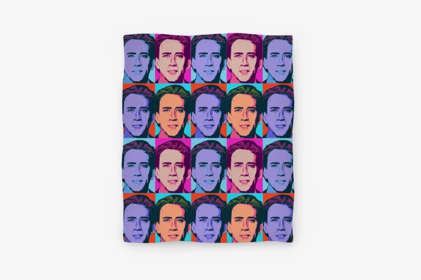 Andy Warhol Probably Would Have Approved Of This Nicolas - Nicolas Cage Blanket, transparent png download