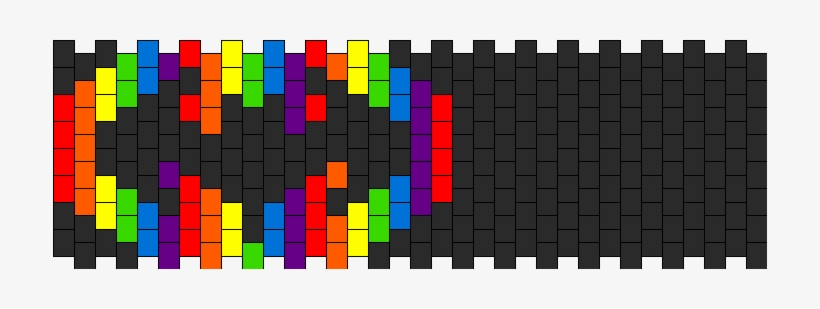 Rainbow Batman Symbol Kandi Pattern - Pattern, transparent png download