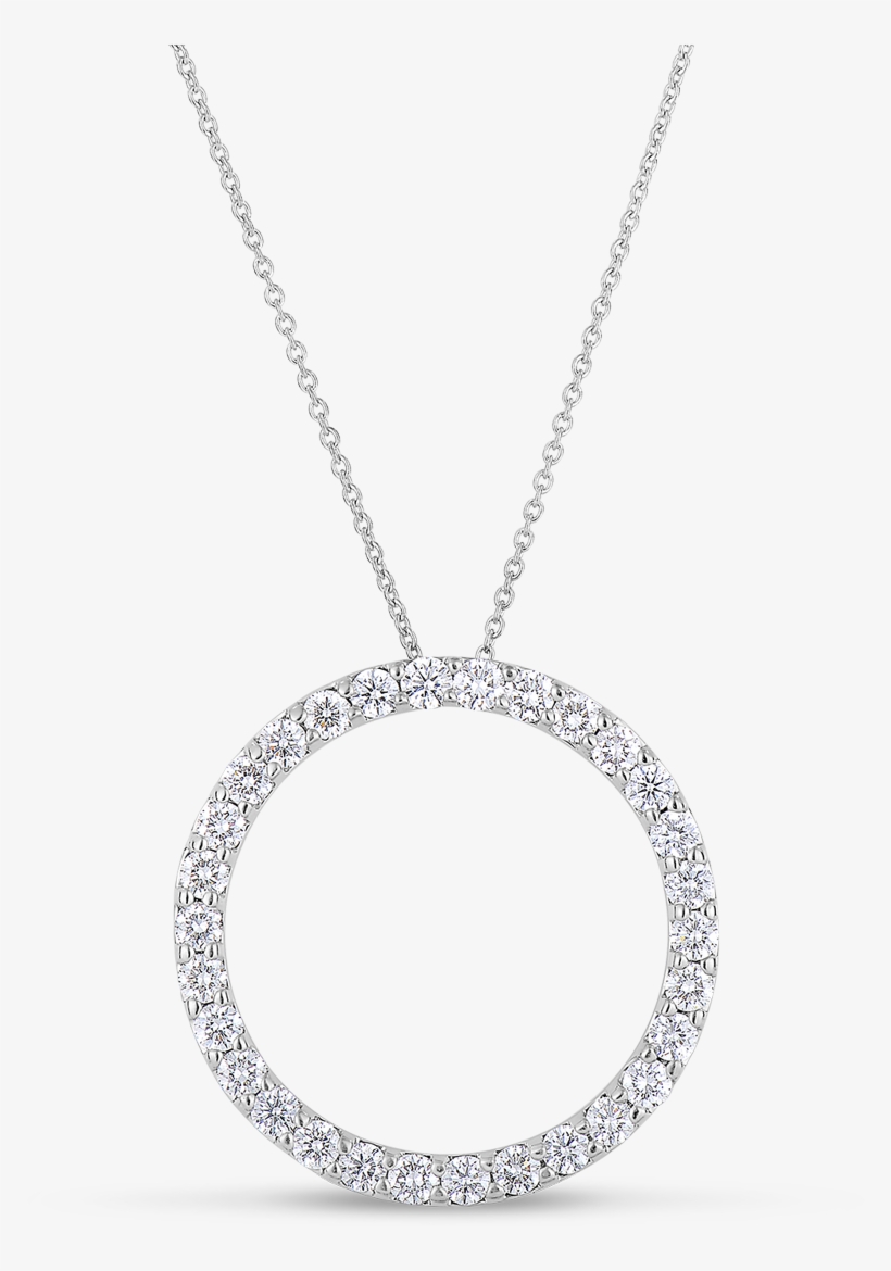 Roberto Coin Tiny Treasures 18k White Gold Circle - Locket, transparent png download