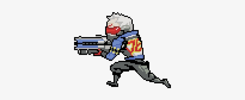 Overwatch Sprite Sprays Soldier - Overwatch Soldier 76 Pixel Spray, transparent png download