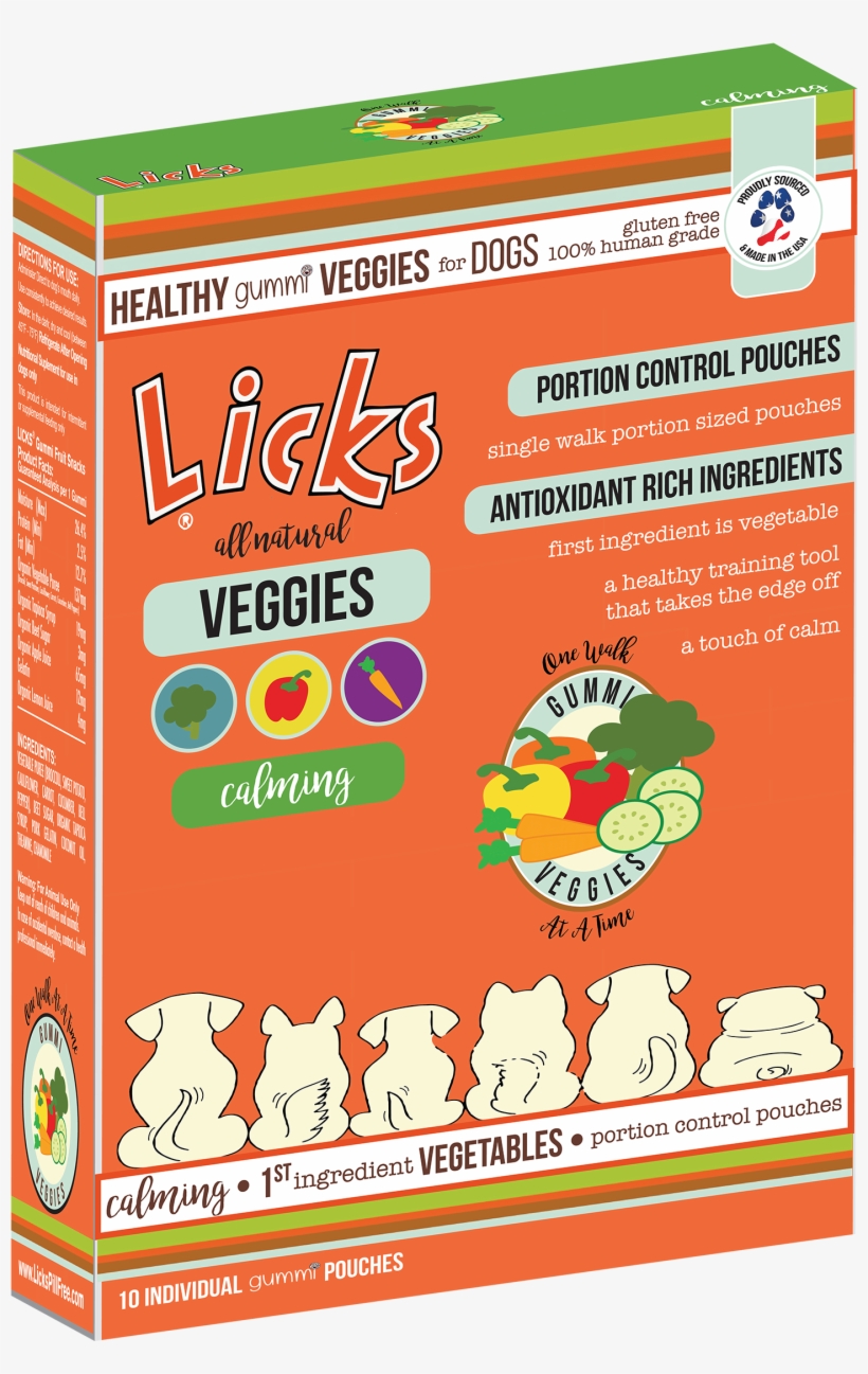 Licks® Calming Veggies 10 Pack Licks Dog Zen Calming Aid Supplements