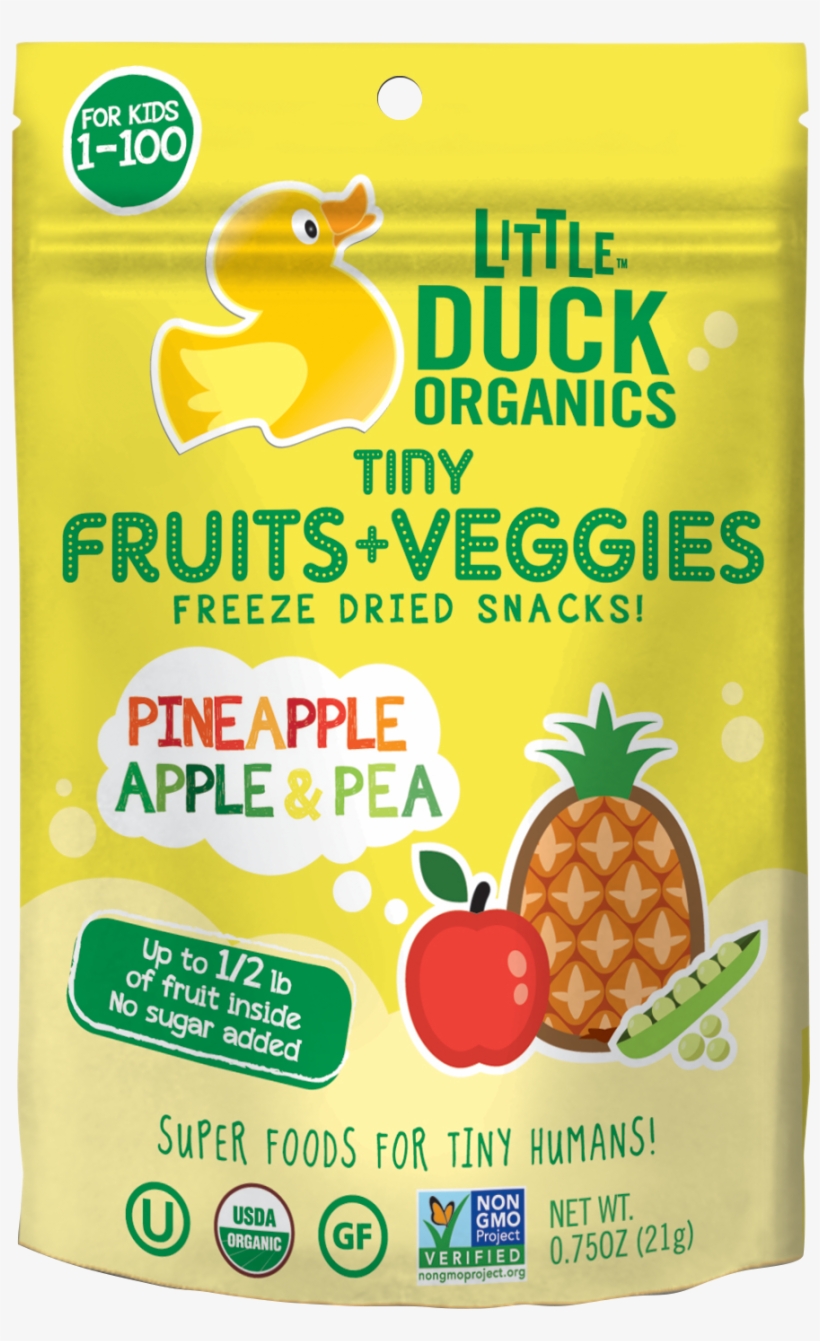 Pineapple, Apple & Pea Tiny Fruits Veggies - Little Duck Snacks, transparent png download