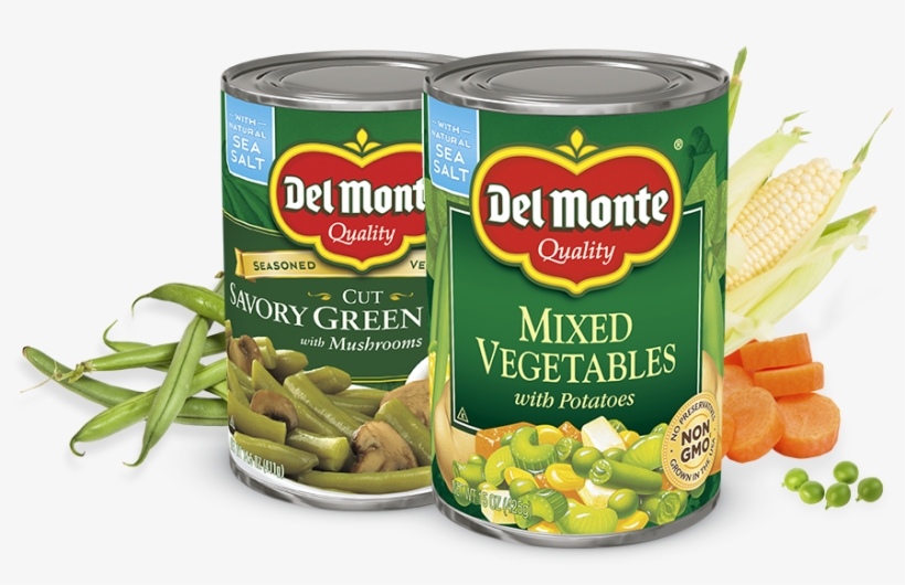 Quality Vegetables - Del Monte Savory Green Beans With Mushrooms - 14.5, transparent png download