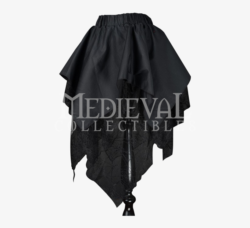 Gothic Black Layered Widow Skirt - Umbrella, transparent png download