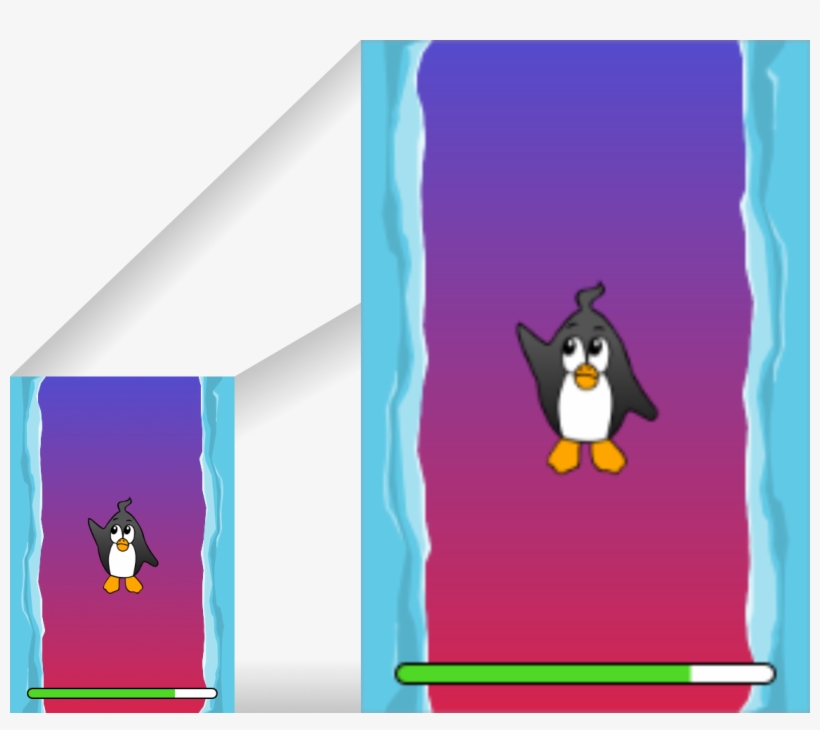 Penguflip Scaled Up Blurry - Adã©lie Penguin, transparent png download
