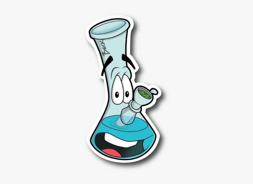 Bart Leby Bong Sticker Vinyl Stickers Marijuana - Bong Sticker, transparent png download
