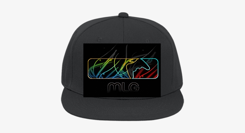 Custom Heat Pressed Flat Bill Fitted Hats 123 - Mlg Backgrounds, transparent png download