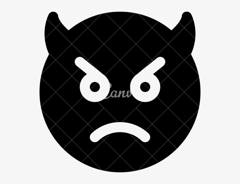 Emoji Icons Devil - Canva, transparent png download