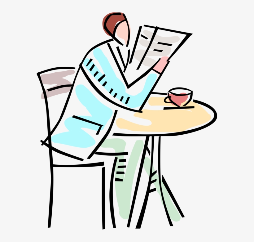 Vector Cafe Newspaper - Newspaper, transparent png download