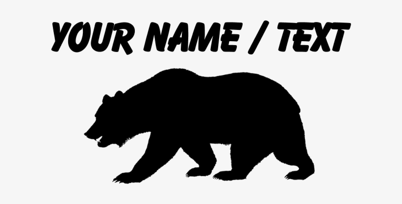 Custom Black California Bear Pillow Case - Orange Transparent Paw Prints, transparent png download