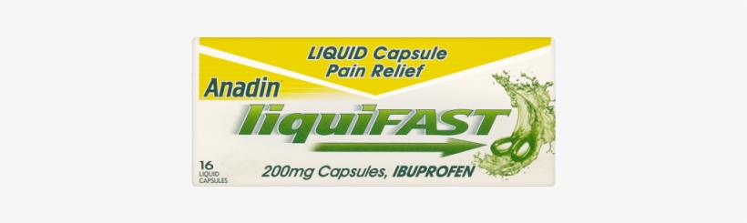 Sold Out Anadin Liquifast 200mg Capsules 16 Liquid - Anadin Liquifast 200mg Capsules 12 Liquid Capsules, transparent png download