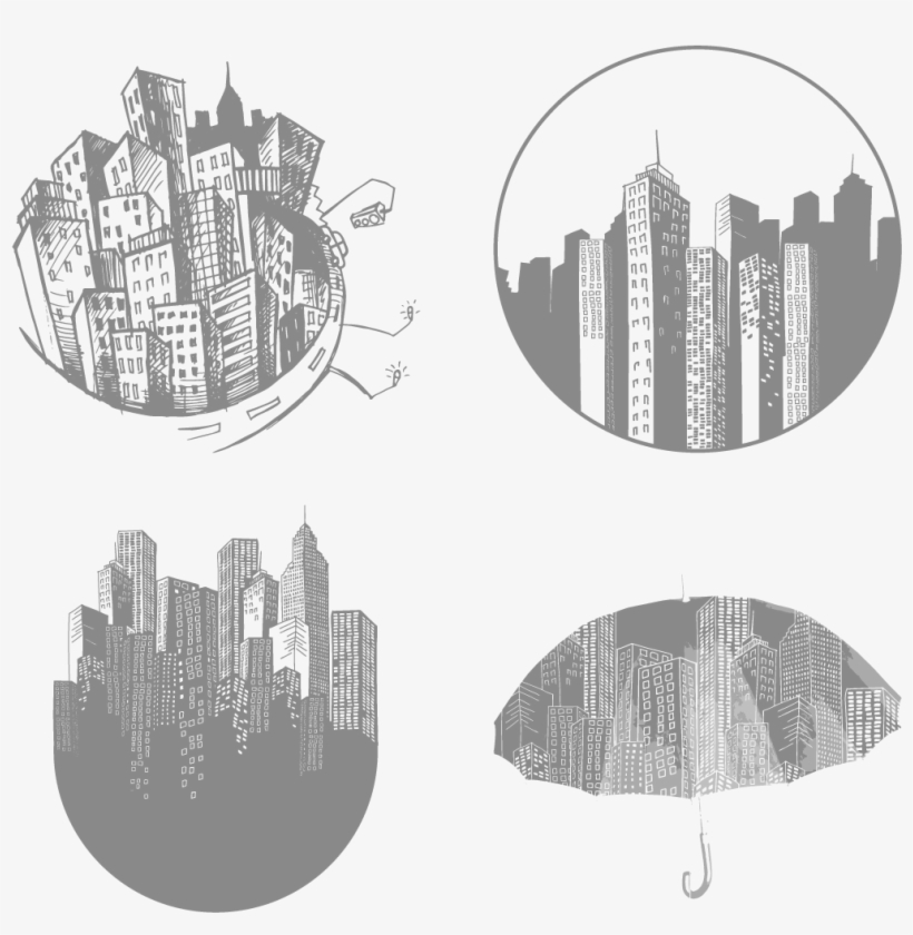 Cityscape Clipart Picsart - Cityscape Picsart Free, transparent png download
