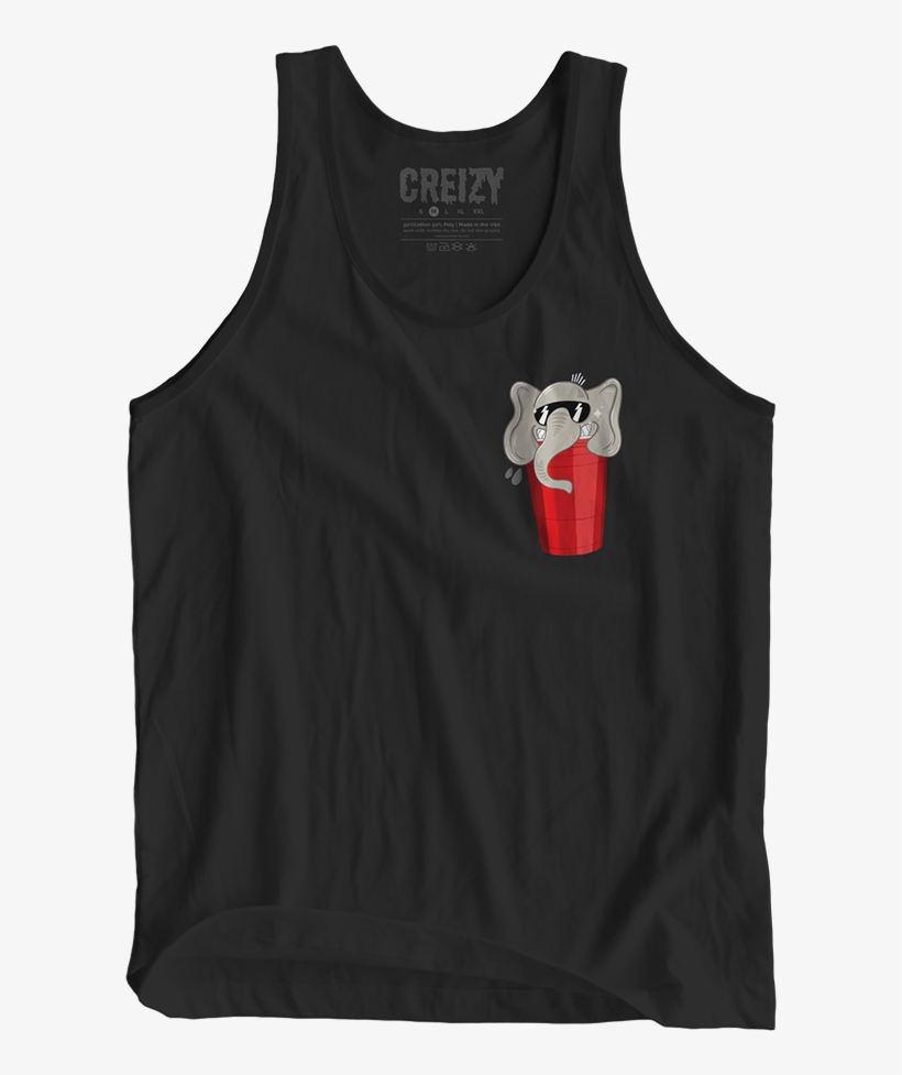 Red Solo Cup Elephant Tank Top - Active Tank, transparent png download