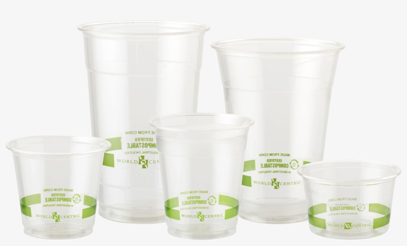Ingeo™ Cold Cups & Lids - World Centric Ingeo Compostable Clear Cups - 6 Oz., transparent png download