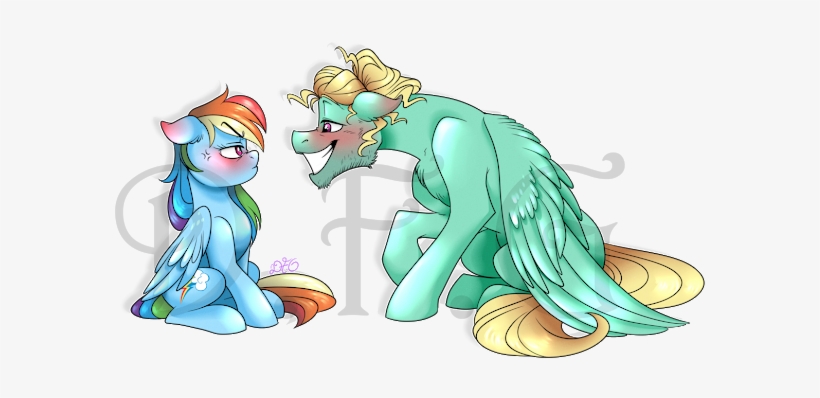 Ya Know You Love Me By Dragonfoxgirl - Mlp Rainbow Dash And Zefir, transparent png download