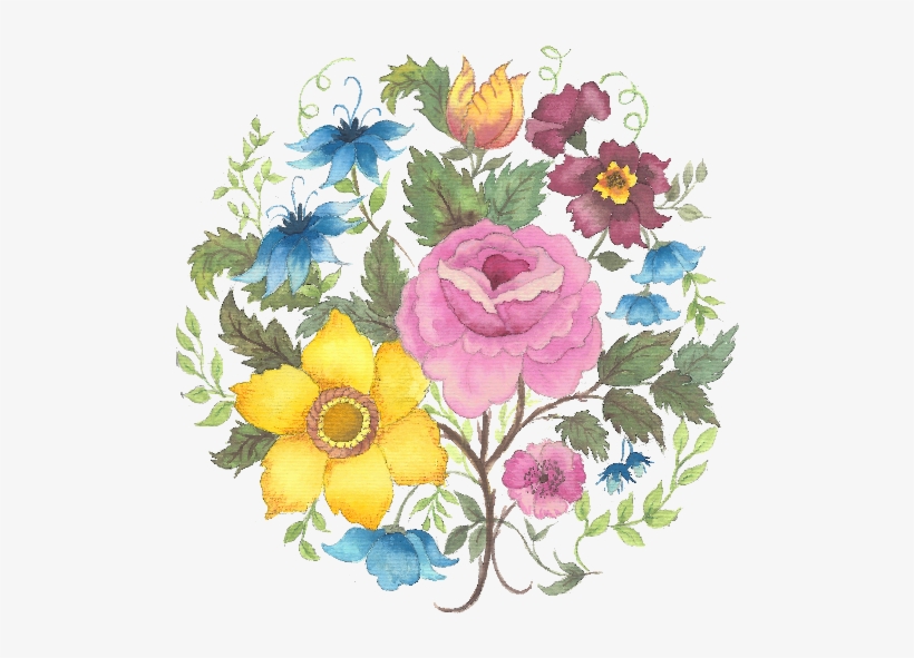 Flower Circle Pillowcase - Garden Roses, transparent png download