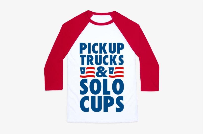 Pickup Trucks And Solo Cups Baseball Tee - Rockford Peaches Logo, transparent png download