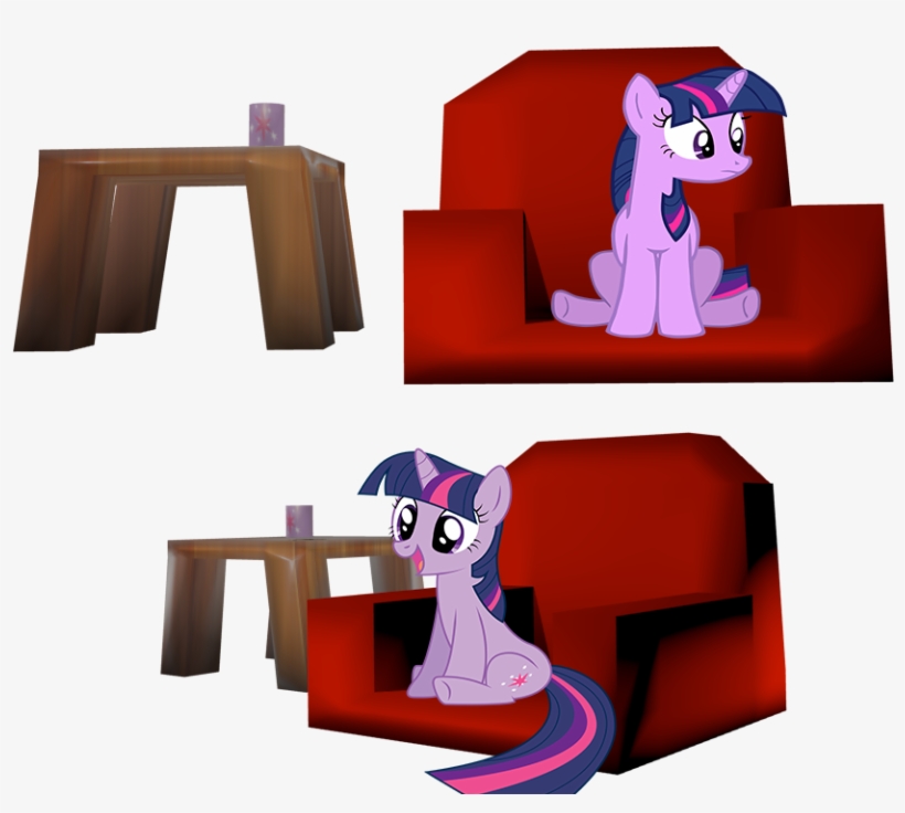 3d, Blender, Chair, Cup, Low Poly, Safe, Solo, Table, - Twilight Sparkle Sitting, transparent png download