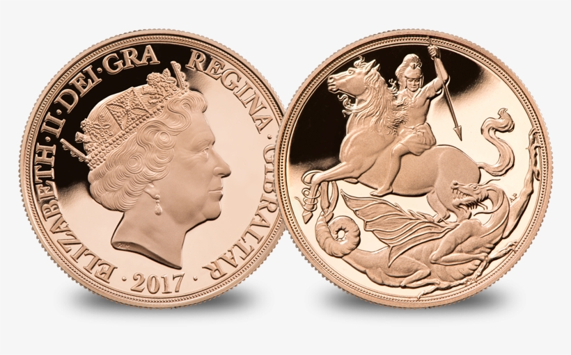 2017 Quarter Sovereign - 2017 Gibraltar Gold Sovereign, transparent png download