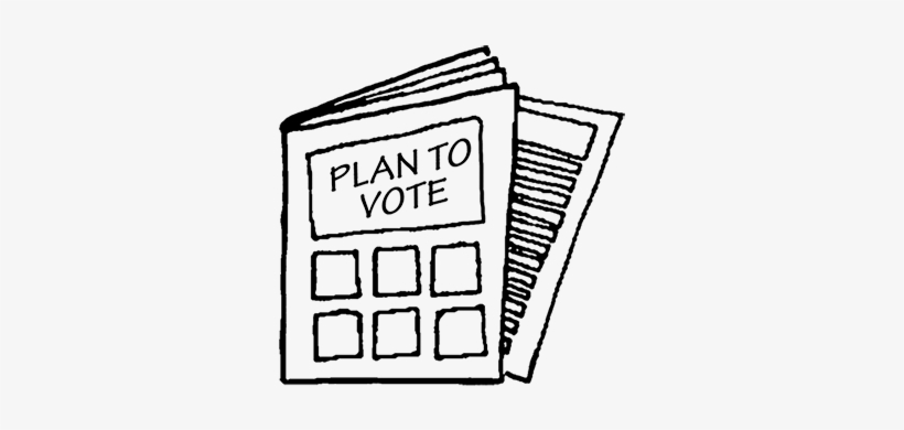 Get Ready To Vote - Line Art, transparent png download