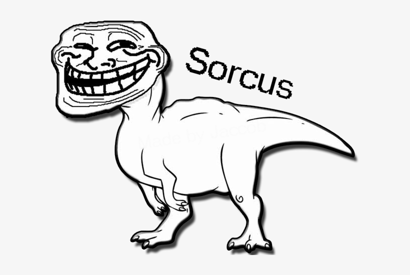 Sorcasaurous - Troll Face, transparent png download