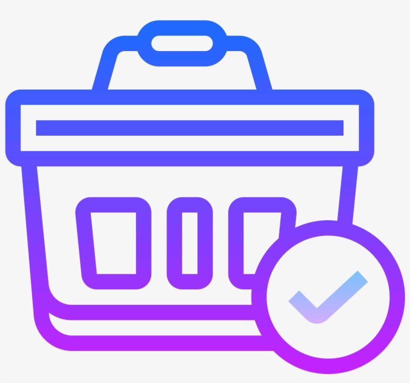 A Paid Icon Is Shown With A Hand Basket That You Go - Online Shopping, transparent png download